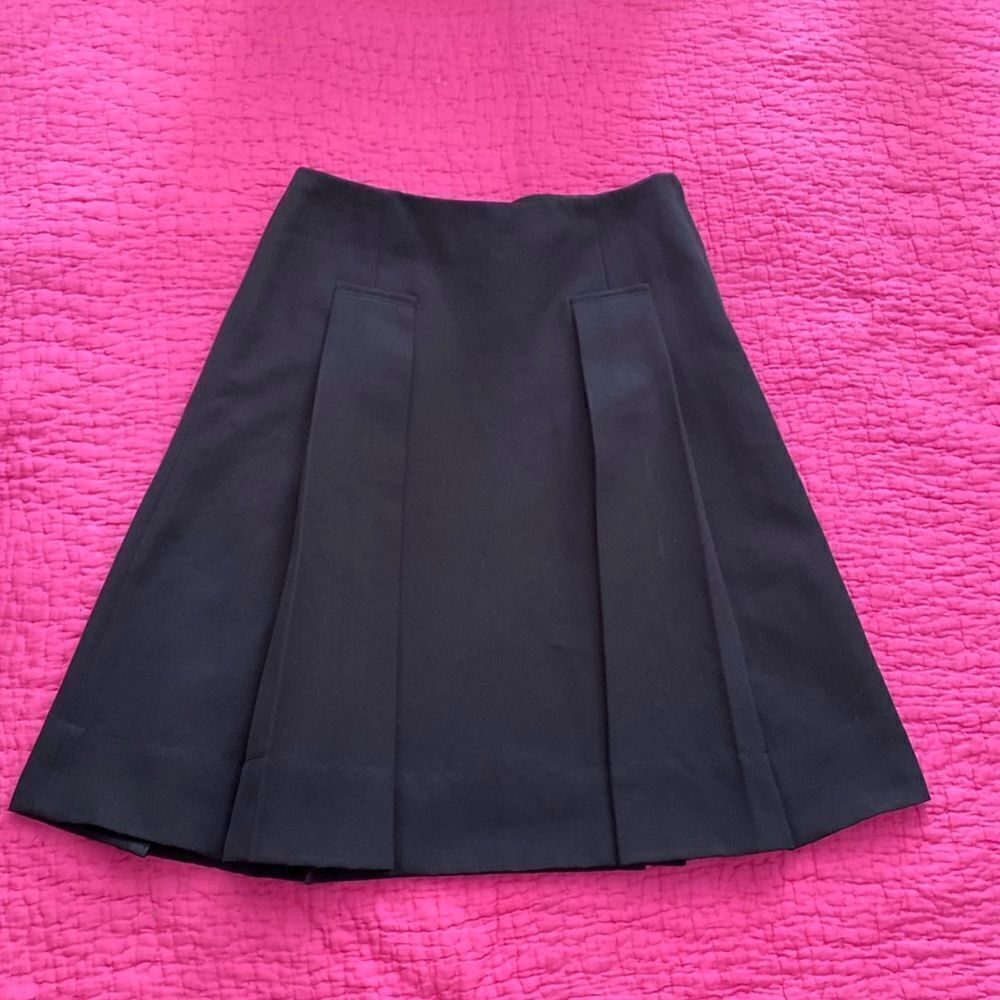 Marc Jacobs Black A-Line Pleated Skirt